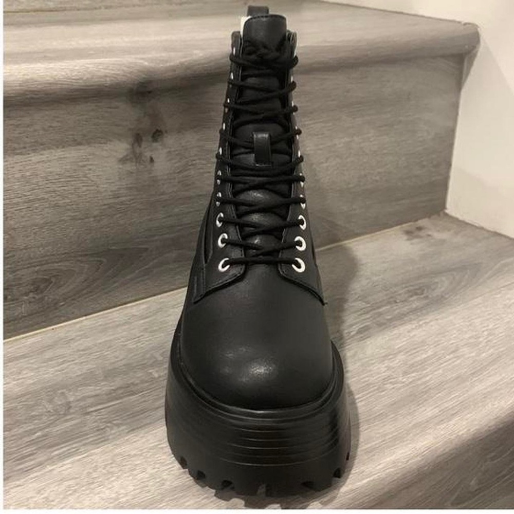 Platform heel combat boots - Picture 7 of 8
